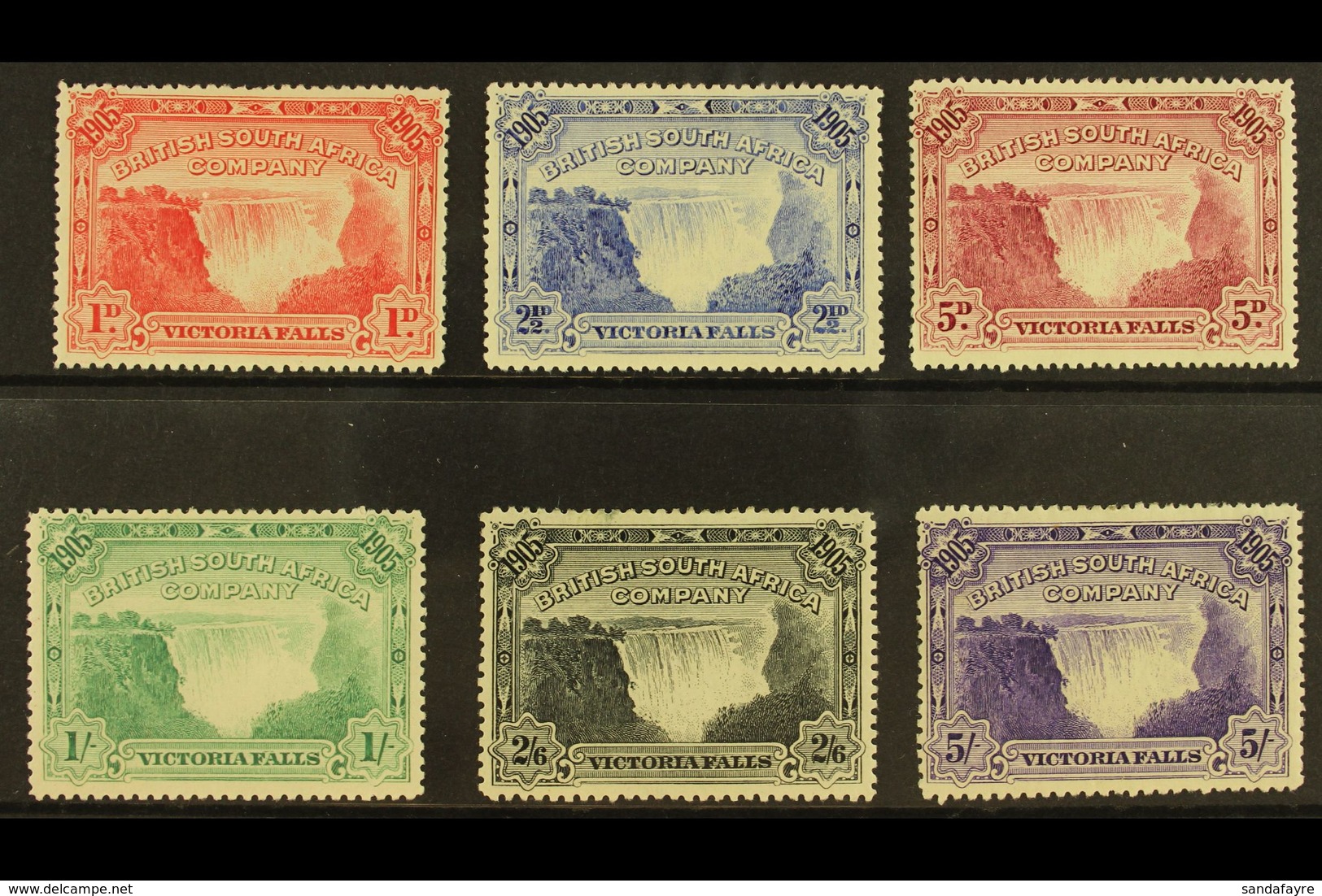 1905 VICTORIA FALLS Set, SG 94/99, Fresh Mint, 1s With A Hinge Thin. (6) For More Images, Please Visit Http://www.sandaf - Altri & Non Classificati