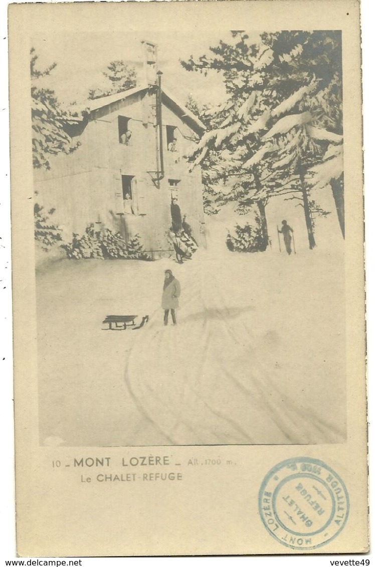 Le Mont Lozère : Carte Photo Du Chalet Refuge - Autres & Non Classés