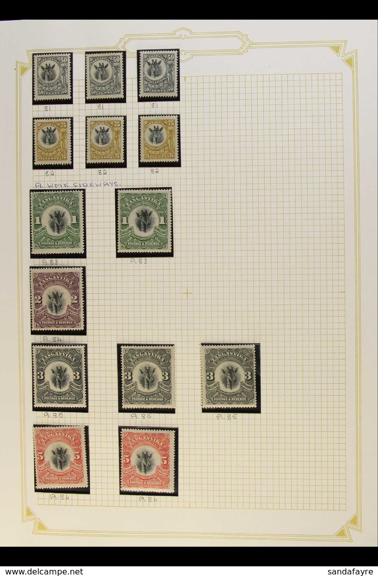 1922-25 "GIRAFFES" MINT COLLECTION An Attractive Mostly Fine Mint Collection On Album Pages Which Includes 1922-24 "Smal - Tanganyika (...-1932)