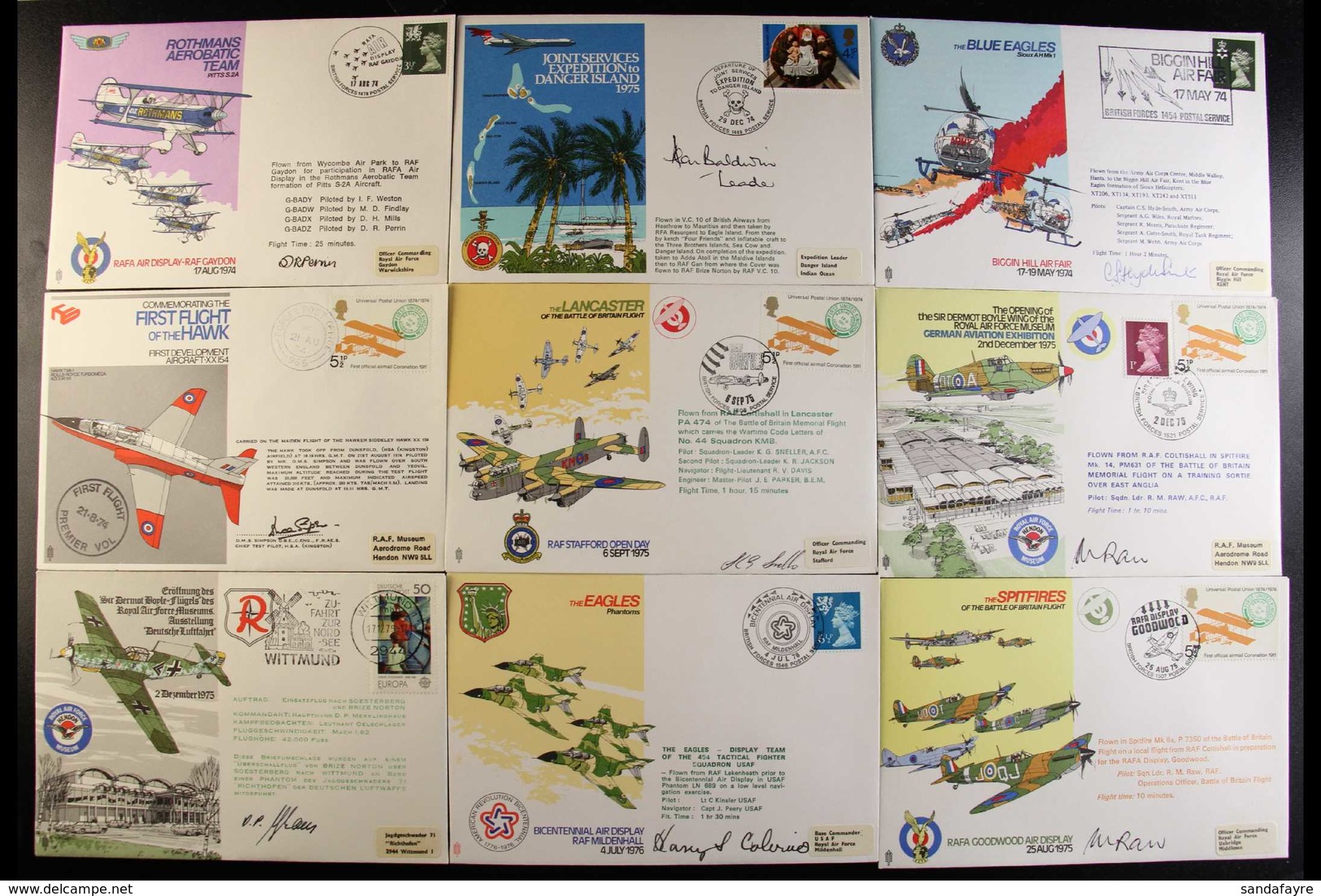 1970-79 COMMEMORATIVE FLYING COVERS An Interesting, All Different Collection Of  Illustrated Commemorative Covers Flown  - Altri & Non Classificati