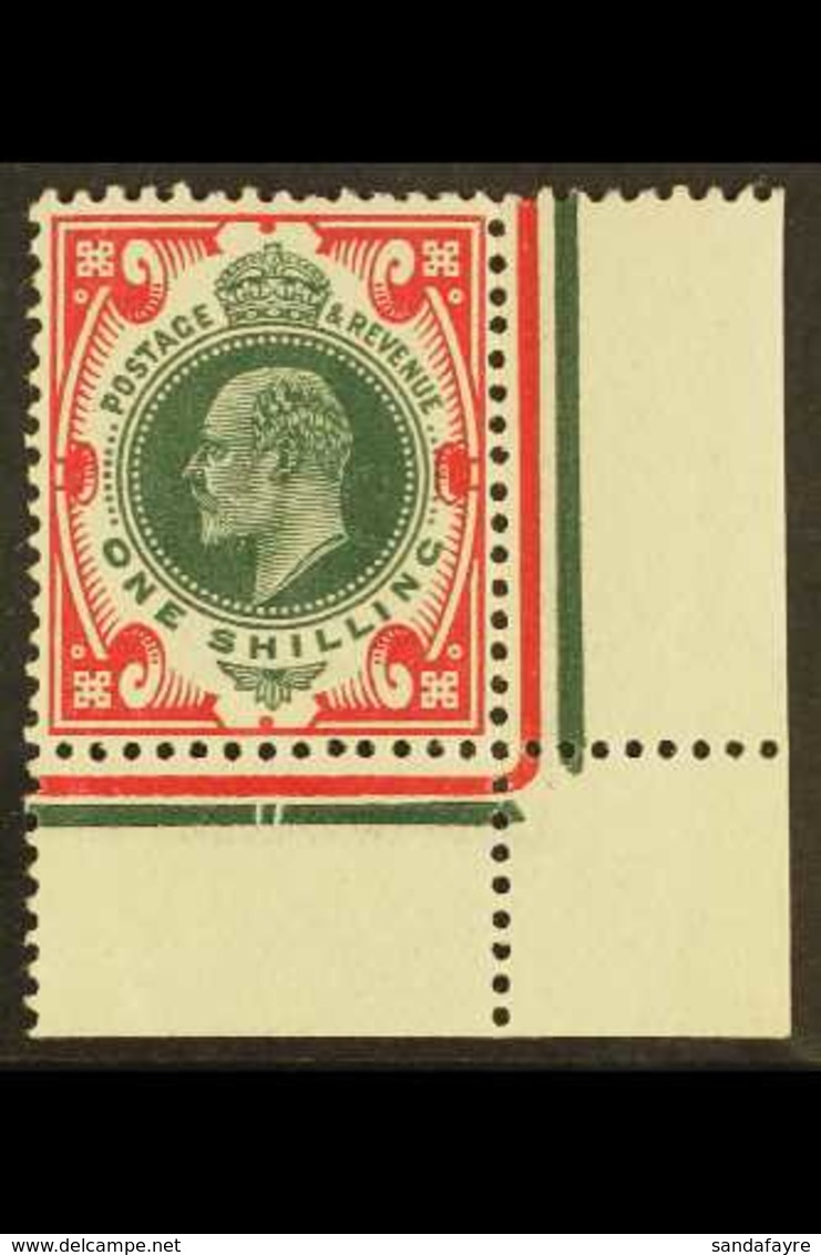 1911-13 1s Green & Carmine, SG 314, Never Hinged Mint Lower Right Corner Example For More Images, Please Visit Http://ww - Non Classificati