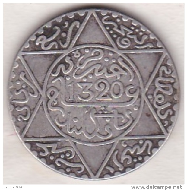 Maroc . 2 1/2 Dirhams (1/4 Rial) AH 1320 Londres . Abdül Aziz I , En Argent - Maroc