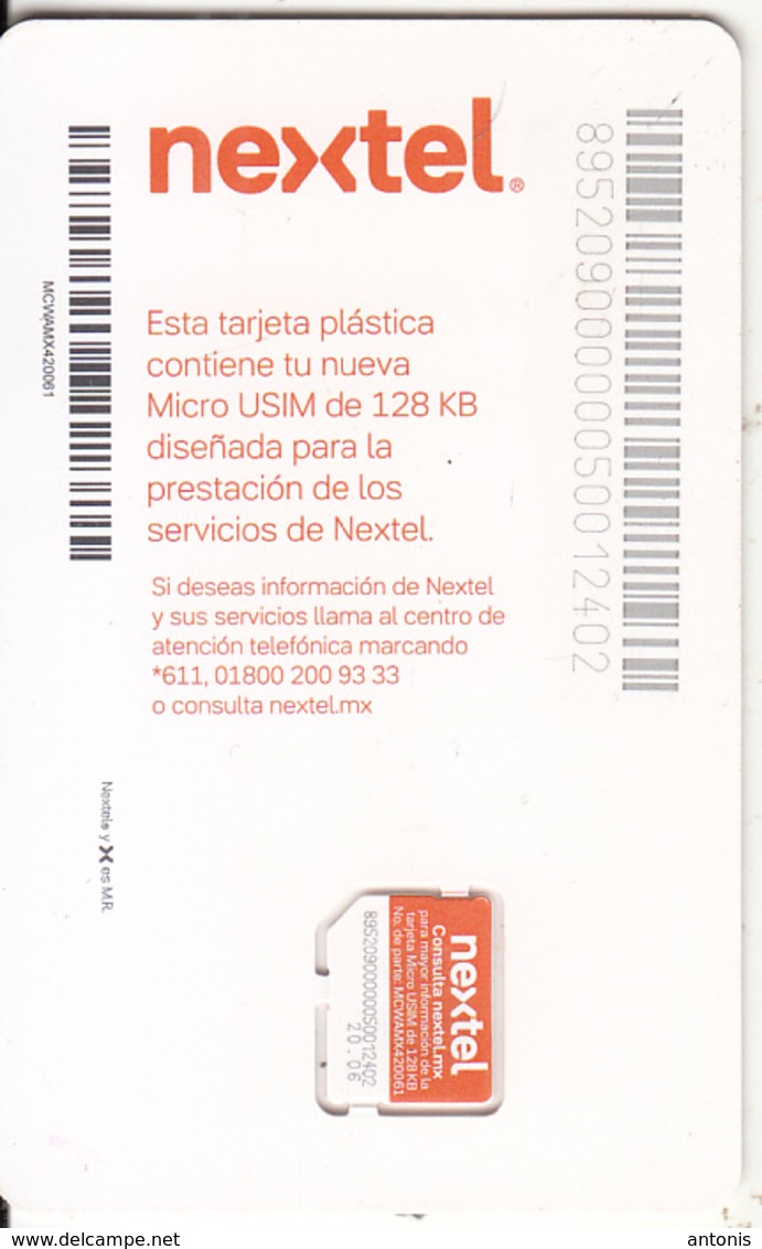 MEXICO - Nextel GSM(nano Sim), Mint - Mexico