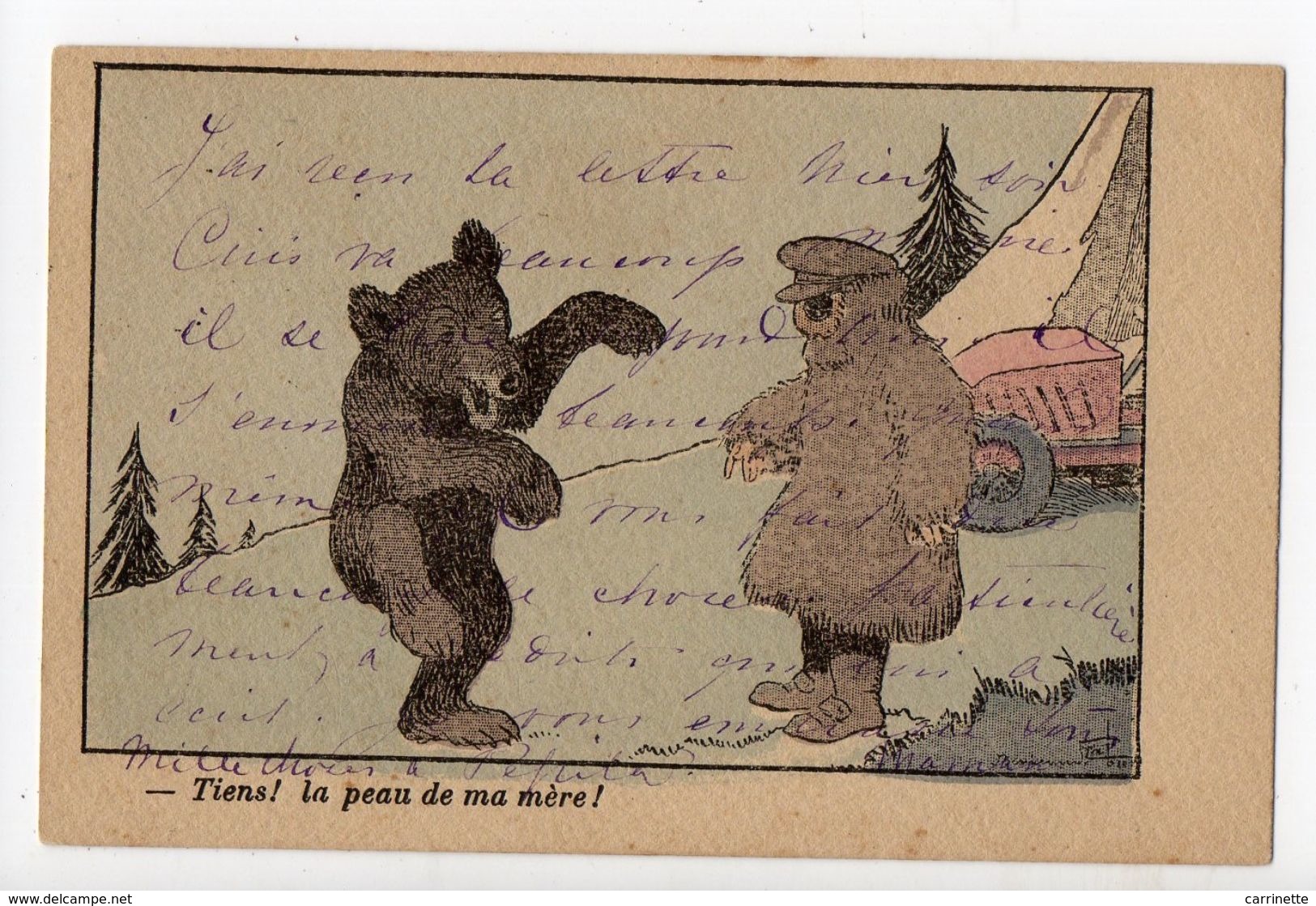 Illustrateur Benjamin RABIER - (La Danse De L'Ours) - Tiens! La Peau De Ma Mère - Rabier, B.