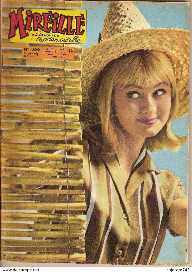 MIREILLE Le Magazine De MADEMOISELLE N° 366 - Juillet 1962. Françoise BRION - LE TEMPS DES COPAINS - Warren BEATTY - Cinéma