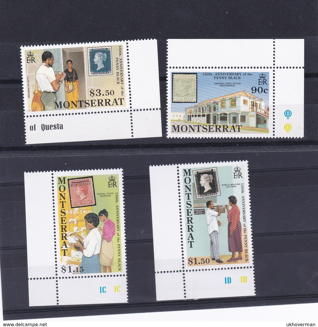 PENNY BLACK>MONTSERRAT>MAPS>ANNIGONI>STAMPS ON STAMPS>MINI SHEET - Montserrat