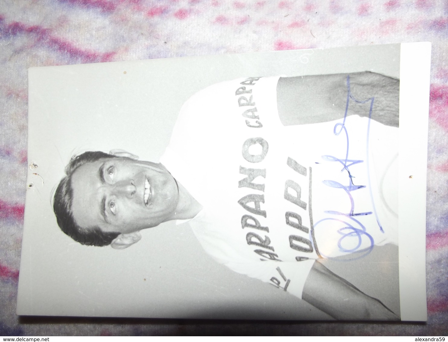 CPA Fausto COPPI Au Dos Bettignies Par Maubeuge  Avec Autographe - Cyclisme