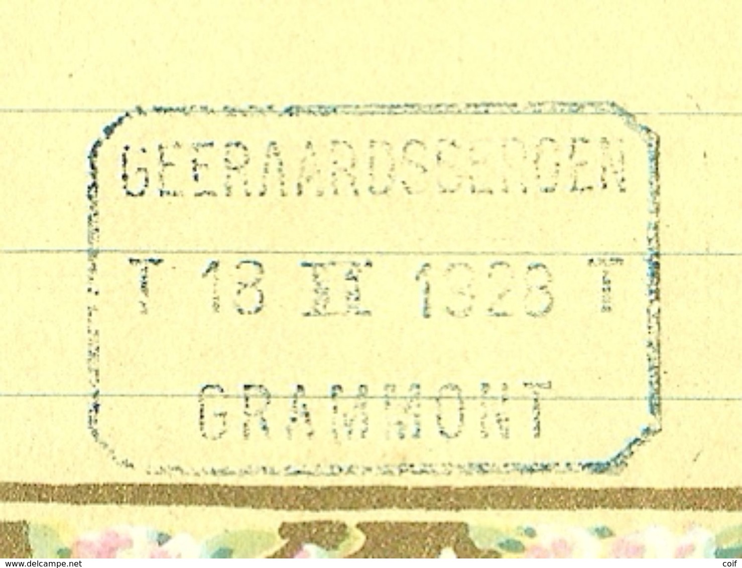 TELEGRAMME(Montald) Met Blauwe Telegraafstempel GEERAARDSBERGEN / GRAMMONT - Telegrams