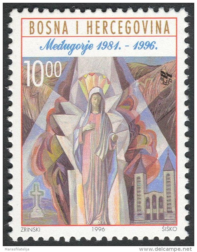 Bosnia Herzegovina, 1996, Croatian Post, (#27) - Madonna Of Medjugorje - Bosnie-Herzegovine