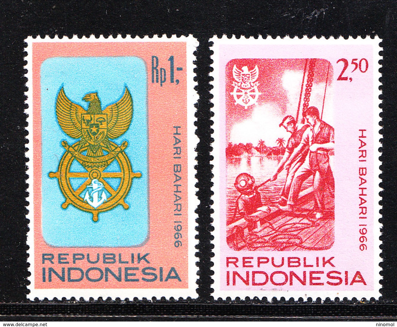 Indonesia   -   1966.  Logo Attività Marittime: Palombaro. Logo Of Maritime Activities: Diver. MNH - Altri & Non Classificati