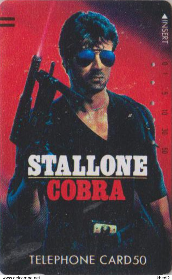 Télécarte Ancienne Japon / 110-011 - CINEMA Film - SYLVESTER STALLONE - COBRA - MOVIE Japan Front Bar Phonecard - 10127 - Kino