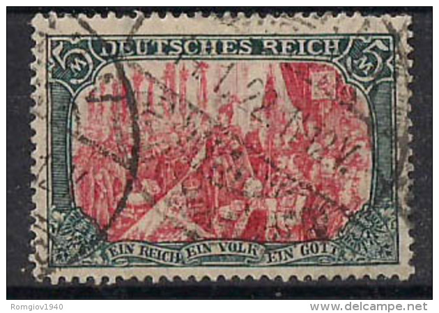 GERMANIA REICH IMPERO 1902 ALTI VALORI LEGGENDA DEUTSCHES REICH UNIF. 80 USATO VF - Usati