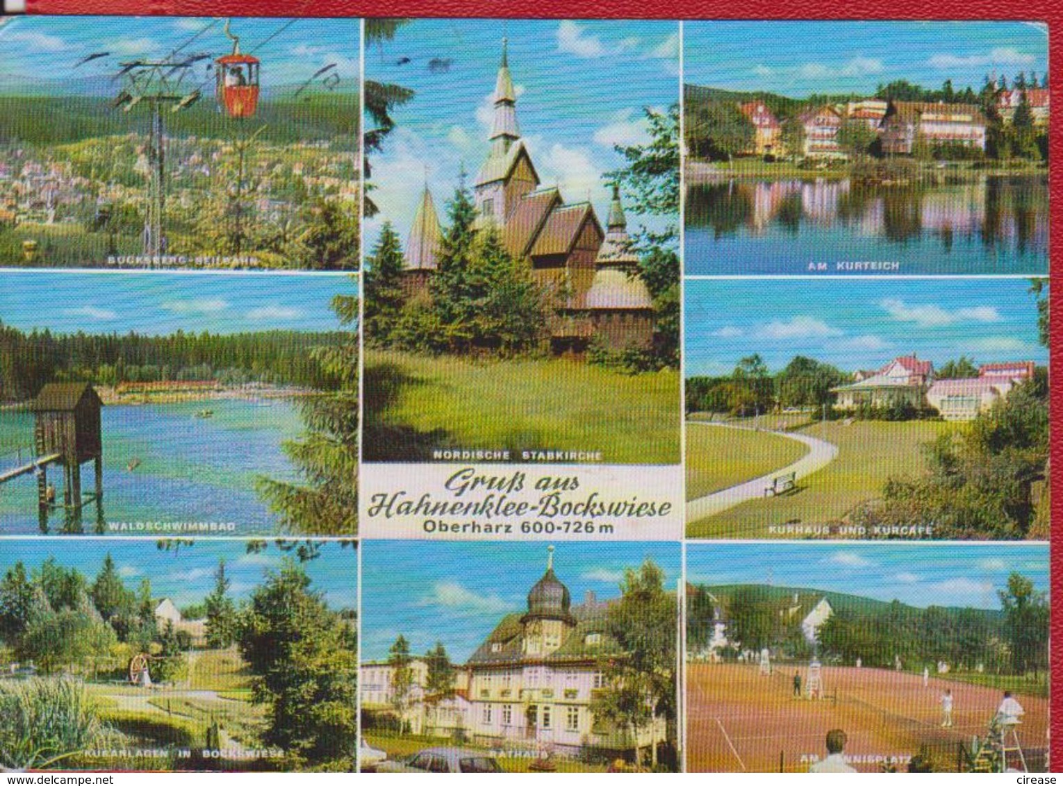 BOCKSWIESE TENNIS GERMANY POSTCARD USED - Oberharz