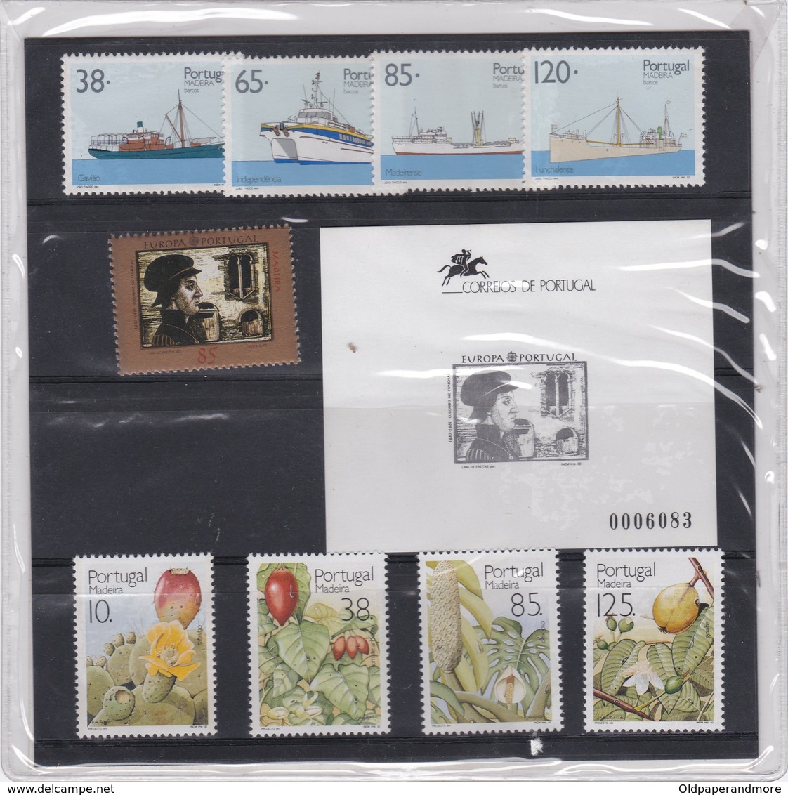 PORTUGAL STAMPS MADEIRA  ANUAL WALLET W/ Blackprint  1992 MNH - Markenheftchen