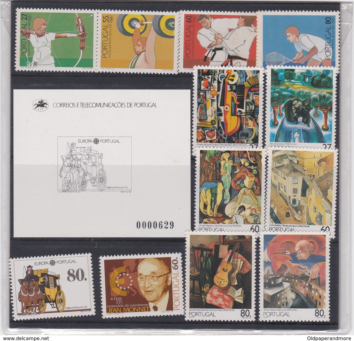 PORTUGAL STAMPS   ANUAL  WALLET W/ Blackprint 1988 MNH - Libretti