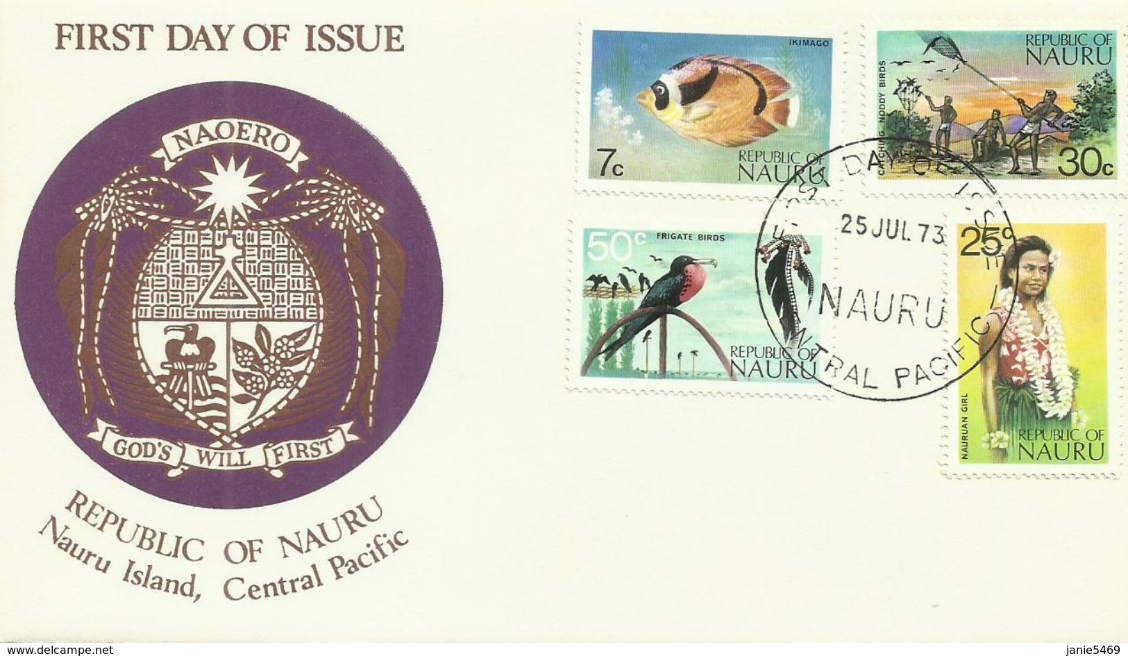 Nauru  SG 99-112 1973 Definitive Set 3,First Day Covers - Nauru