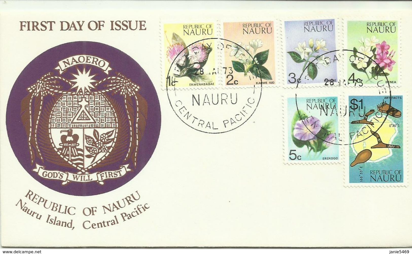 Nauru  SG 99-112 1973 Definitive Set 3,First Day Covers - Nauru
