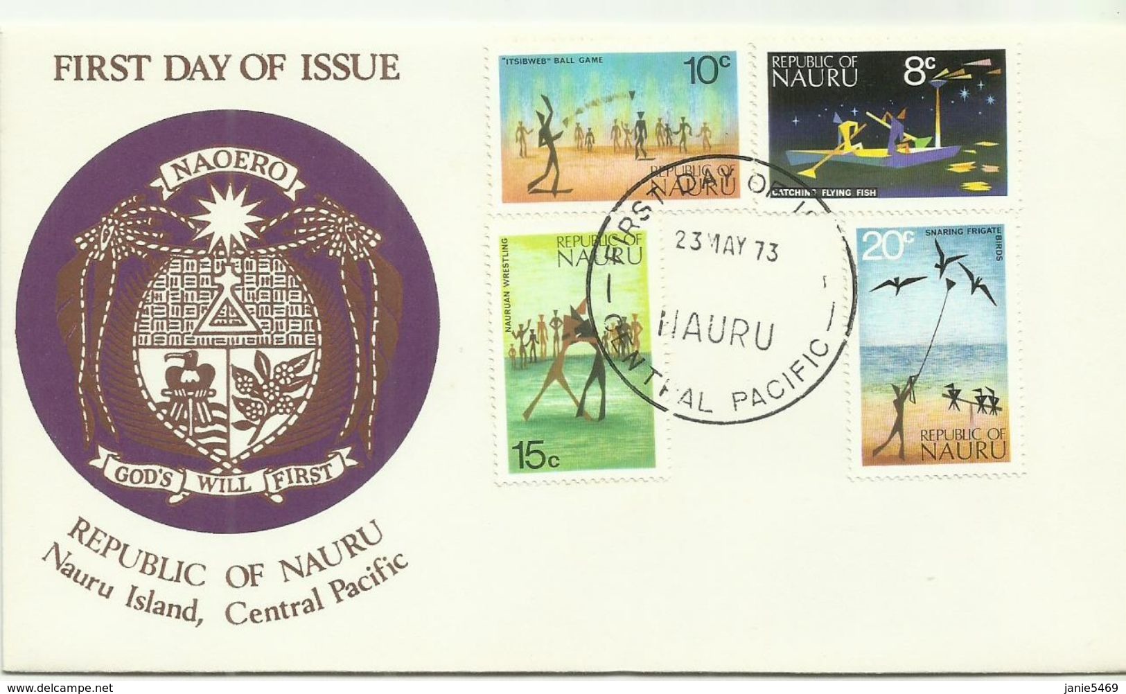 Nauru  SG 99-112 1973 Definitive Set 3,First Day Covers - Nauru