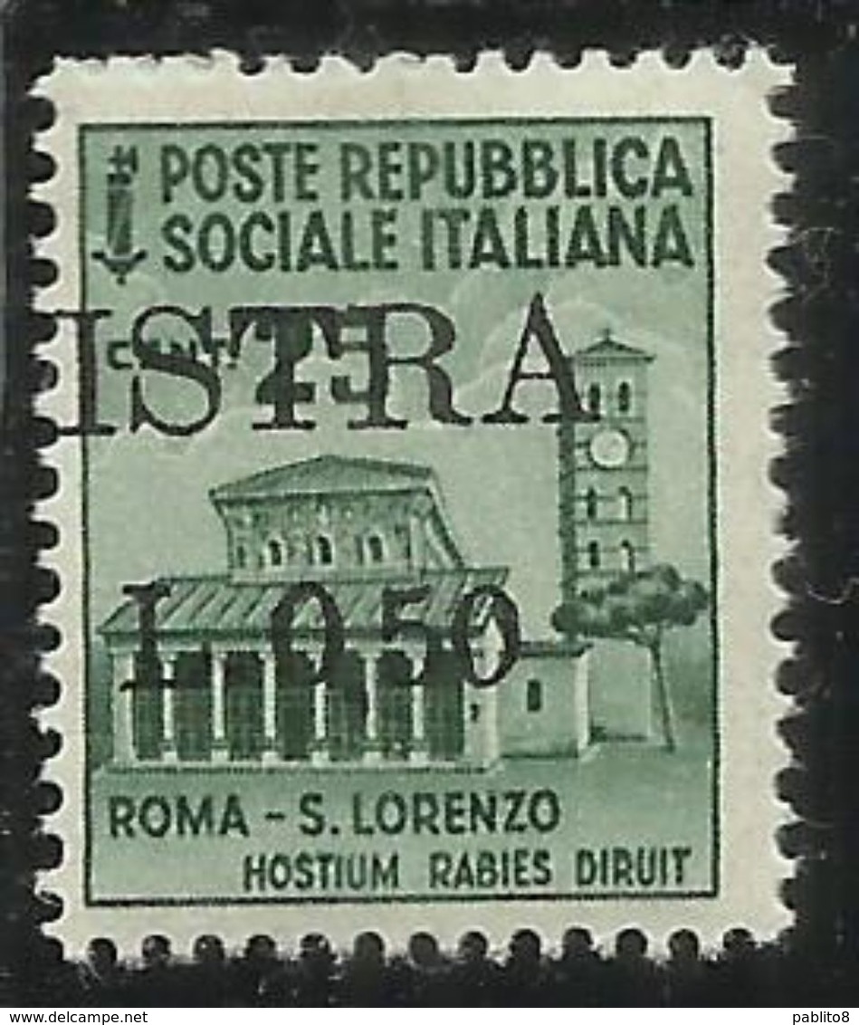 OCCUPAZIONE ISTRIA ISTRA 1945 VARIETA' VARIETY SOPRASTAMPATO D'ITALIA N. 505 CENT. 50 SU 25 MNH - Yugoslavian Occ.: Fiume