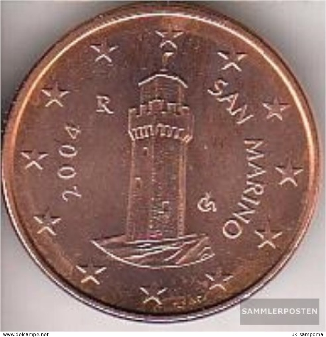 San Marino SMA 1 2004 Stgl./unzirkuliert Stgl./unzirkuliert 2004 Kursmünze 1 Cent - San Marino