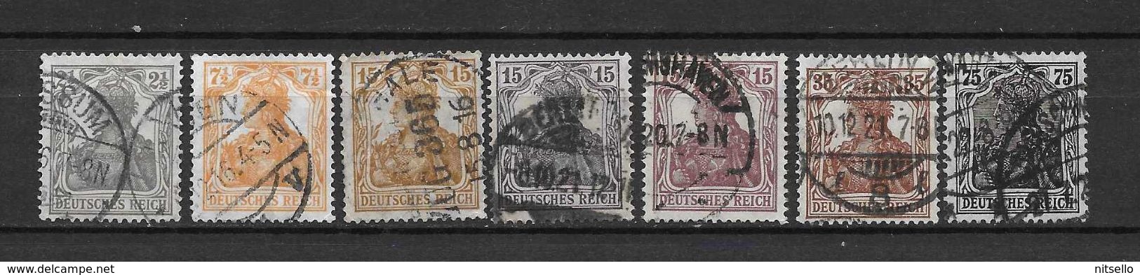 LOTE 1620  /// ALEMANIA IMPERIO YVERT Nº: 97/103   CATALOG/COTE:  8,50€ - Usados