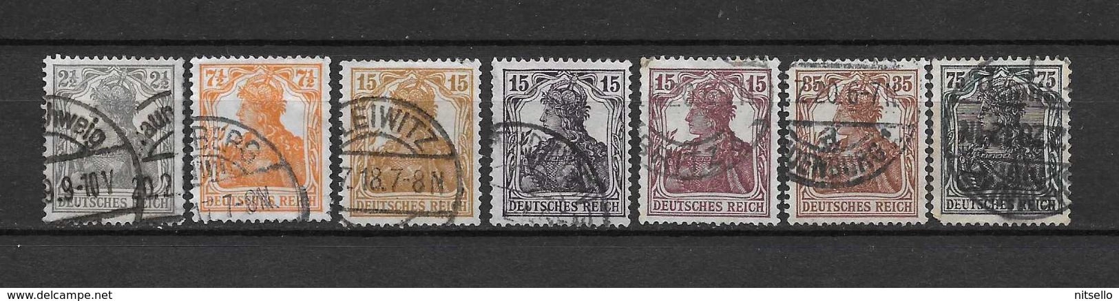 LOTE 1620  /// ALEMANIA IMPERIO YVERT Nº: 97/103   CATALOG/COTE:  8,50€ - Usados