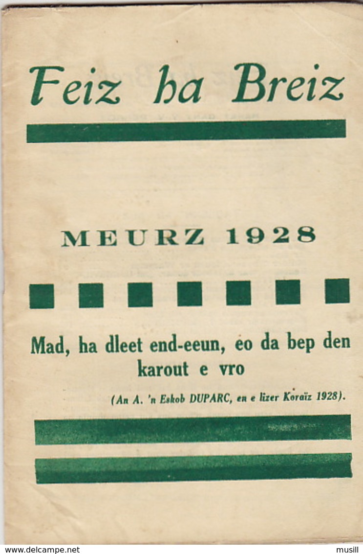 Feiz Ha Breiz. Meurz 1928. N° 3. - Zeitungen & Zeitschriften