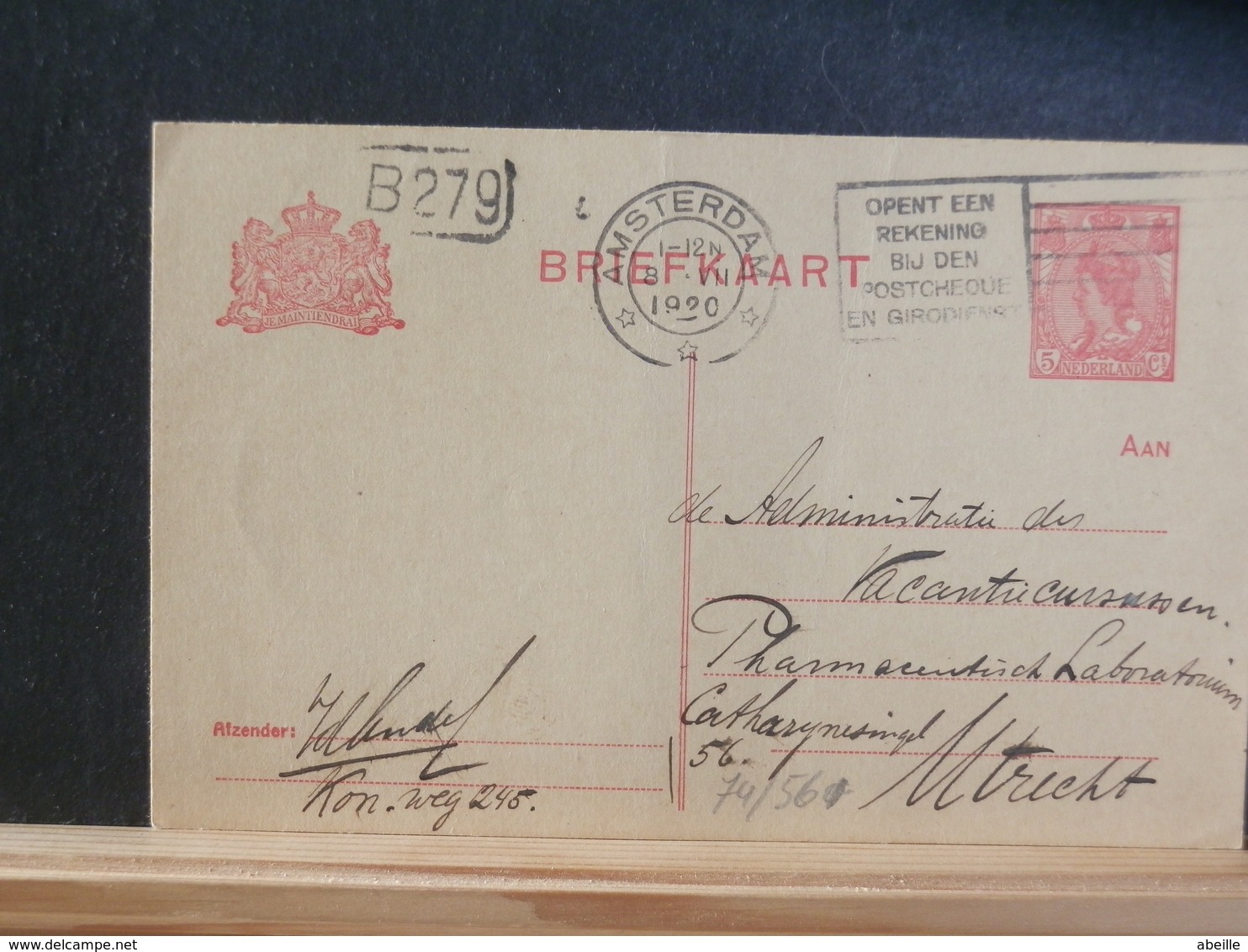 74/561  BRIEFKAART NED.  1920 - Postal Stationery