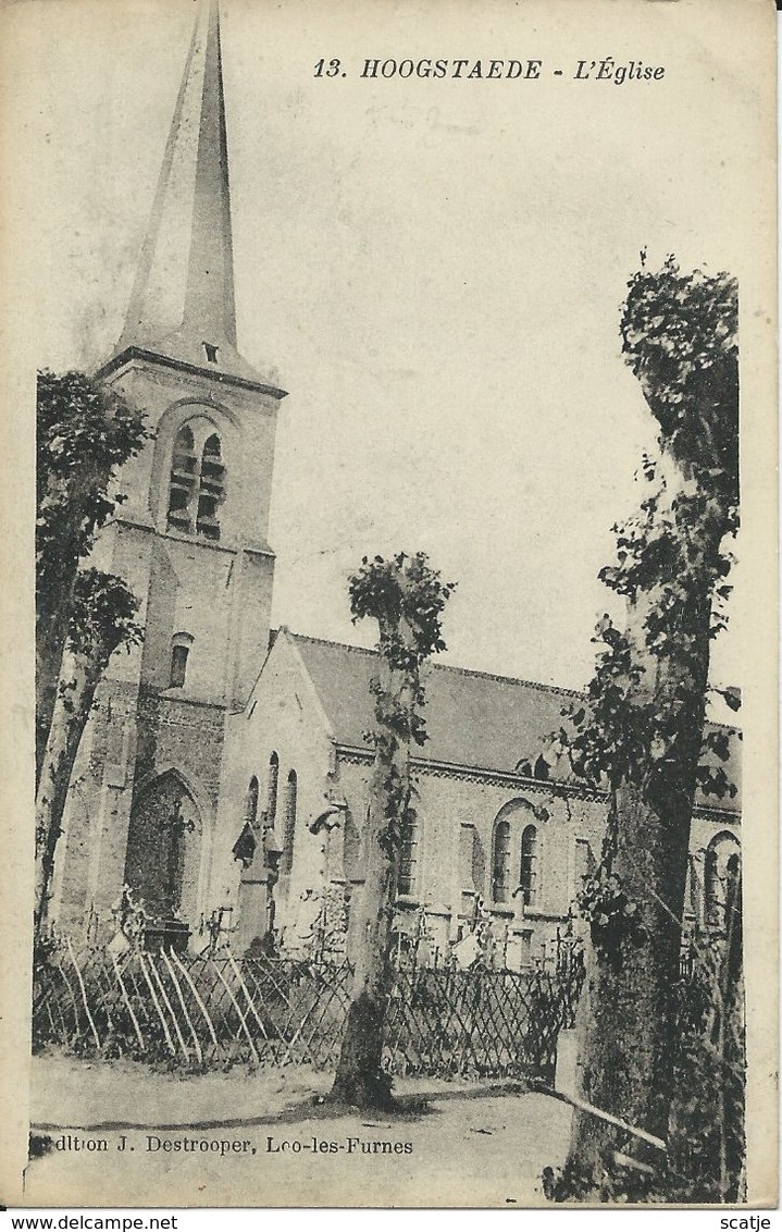 Hoogstaede   -   L'Eglise   -   Zeer Mooie Kaart! - Alveringem