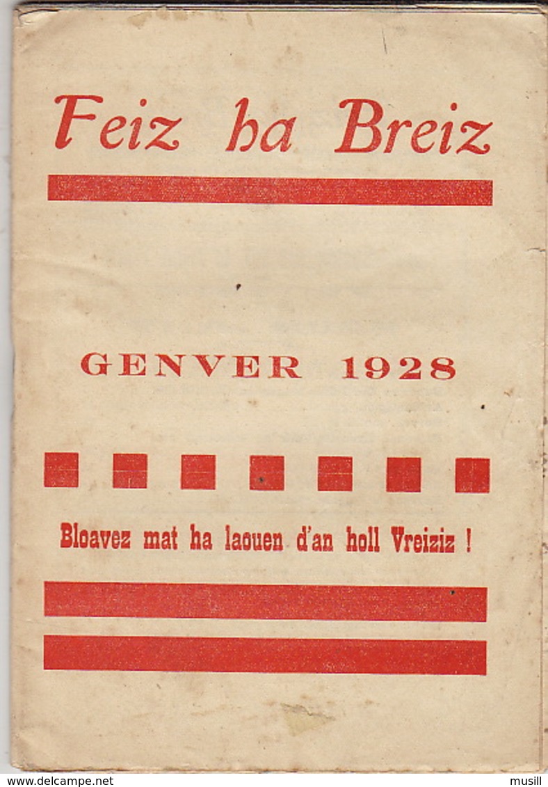 Feiz Ha Breiz. Genver 1928. N° 1 - Zeitungen & Zeitschriften