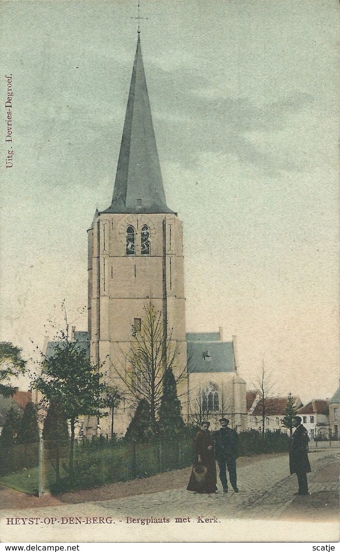 Heyst-op-den-Berg. -    Bergplaats Met Kerk.    -    Prachtige Gekleurde Kaart  1905  Naar   Gand - Heist-op-den-Berg