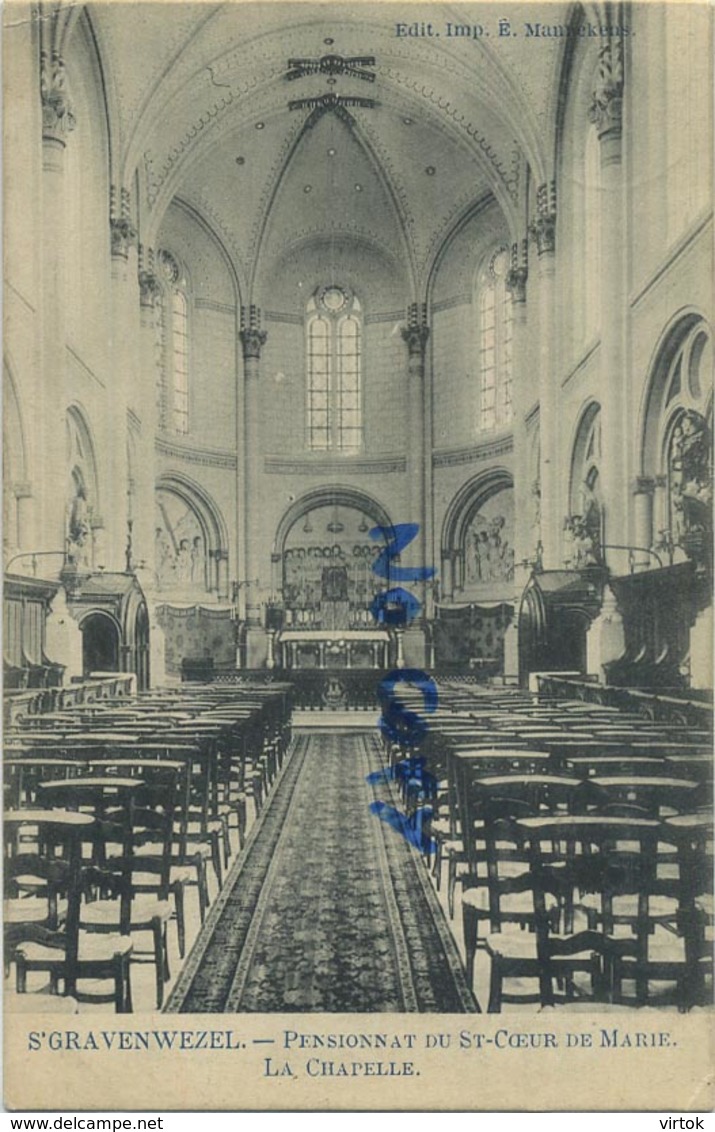 Schilde 's Gravenwezel. Pensionnat Du Saint Coeur De Marie. La Chapelle  (  1910 Met Zegel ) - Schilde