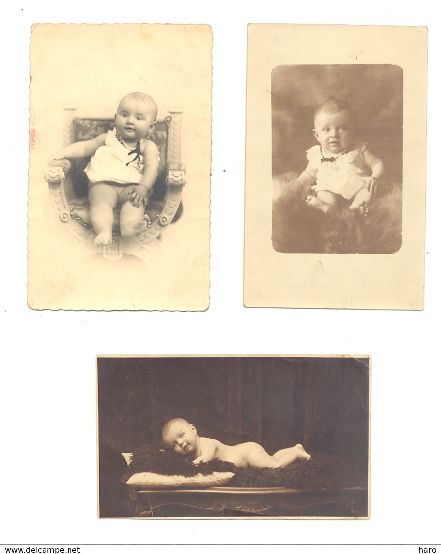 Lot De 10 Photos Cartes De Bébé - +/- 1920...1935 - Bébés