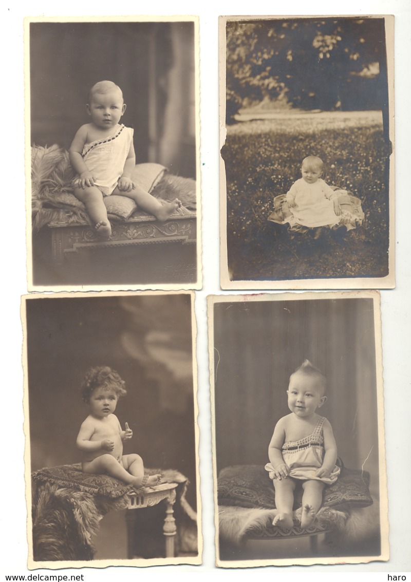 Lot De 10 Photos Cartes De Bébé - +/- 1920...1935 - Bébés