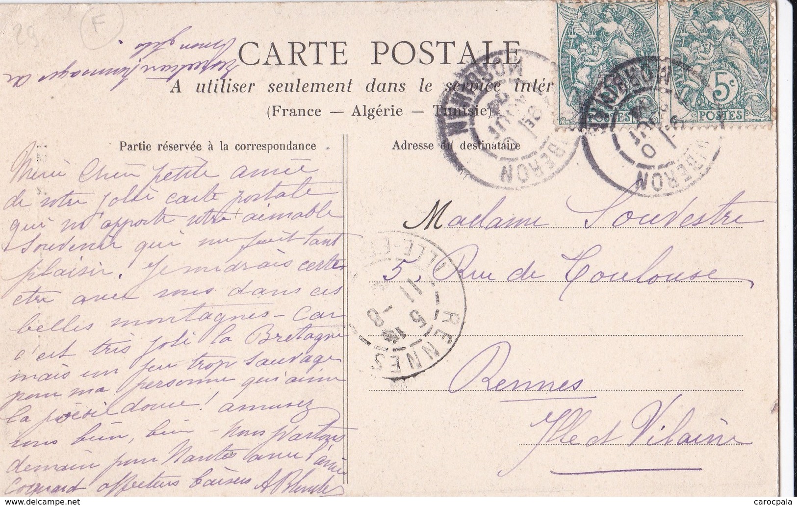 Carte 1904 PONT AVEN / ENFIN LE VOILA (folklore , Costume) - Pont Aven