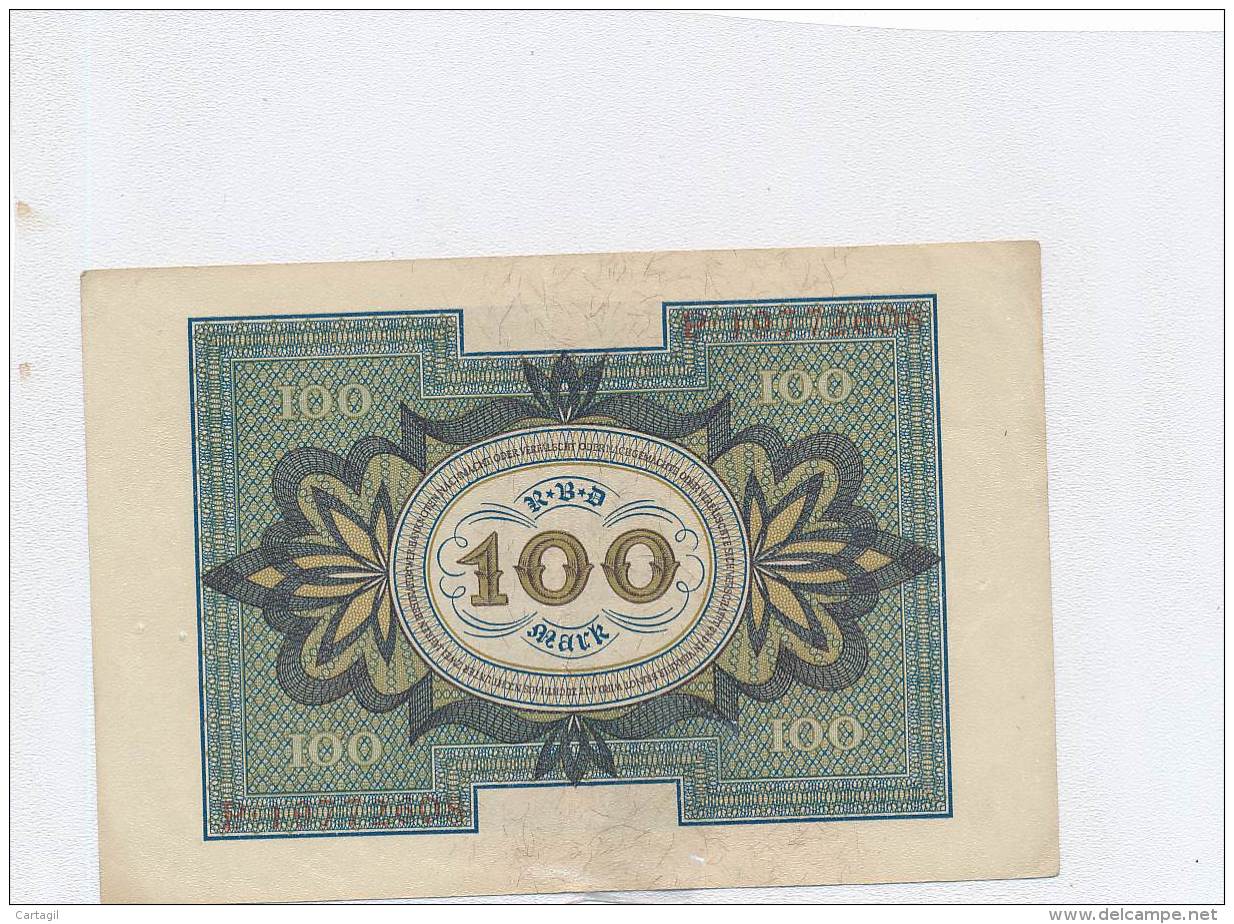 Billets -B3093 - Allemagne - 100 Mark 1920 (type, Nature, Valeur, état... Voir  Double Scan) - 100 Mark