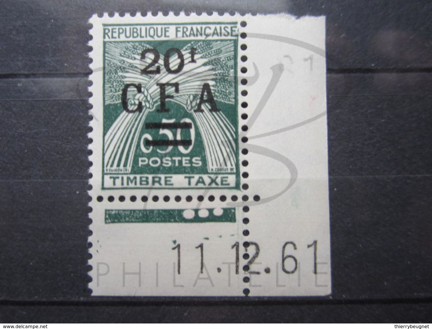 VEND BEAU TIMBRE TAXE DE LA REUNION N° 47 + BDF + COIN DATE , X !!! - Timbres-taxe