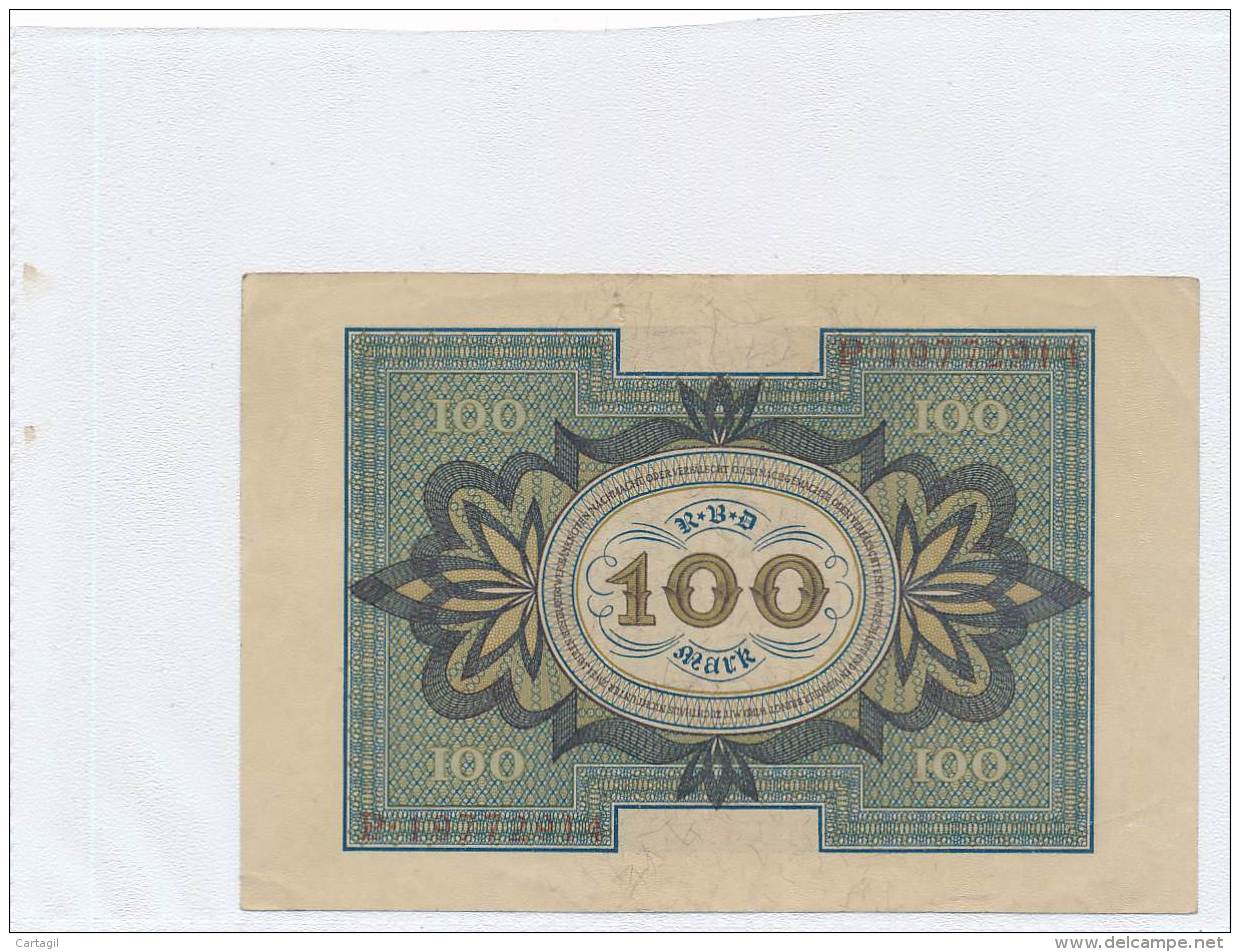 Billets -B3092 - Allemagne - 100 Mark 1920 (type, Nature, Valeur, état... Voir  Double Scan) - 100 Mark