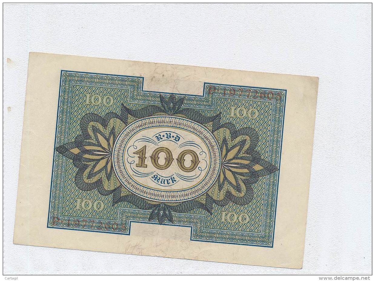 Billets -B3090 - Allemagne - 100 Mark 1920 (type, Nature, Valeur, état... Voir  Double Scan) - 100 Mark