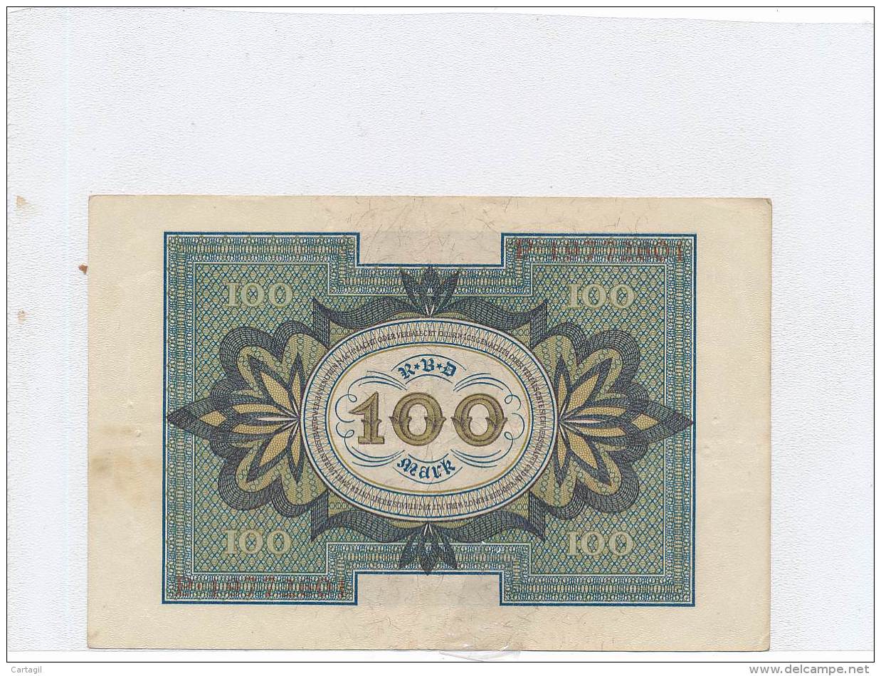 Billets -B3087 - Allemagne - 100 Mark 1920 (type, Nature, Valeur, état... Voir  Double Scan) - 100 Mark