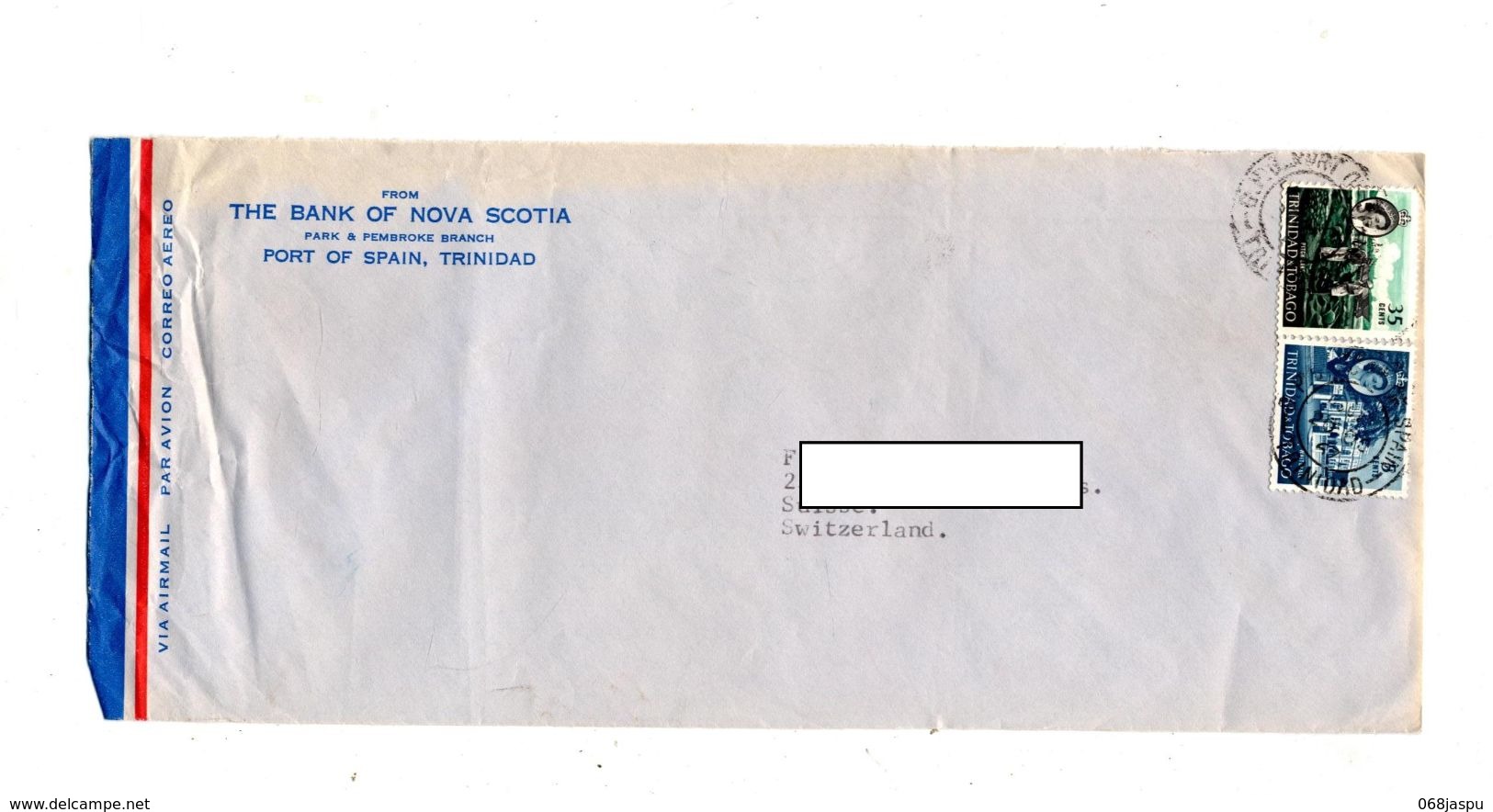 Lettre Cachet Port Of Spain Sur Peche Palais - Trinité & Tobago (1962-...)