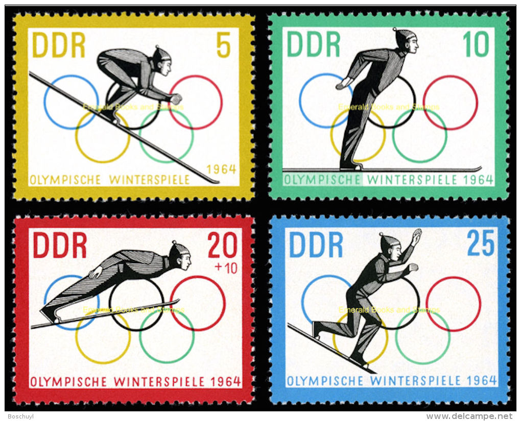 Germany, DDR, GDR, 1963, Olympic Winter Games Innsbruck, Ski Jump, Sports, MNH, Michel 1000-1003 - Autres & Non Classés