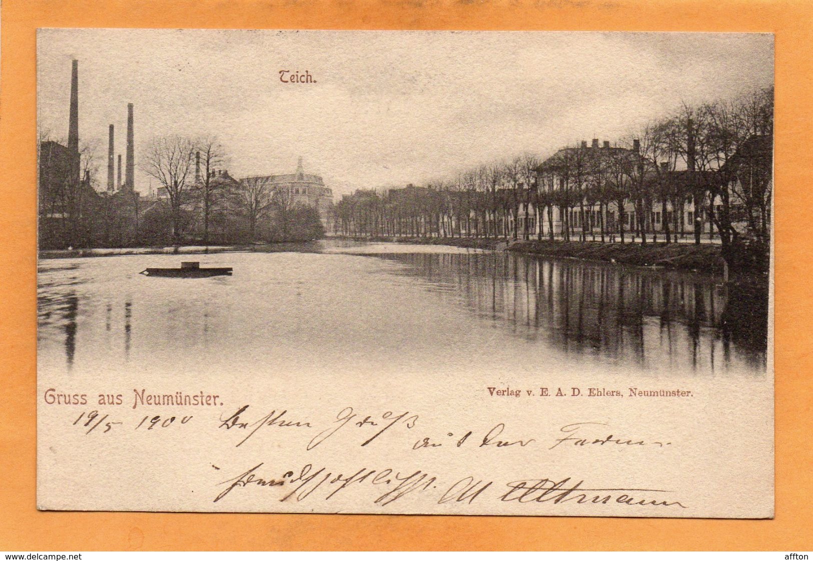 Gruss Aus Neumunster Germany 1900 Postcard Mailed - Neumünster