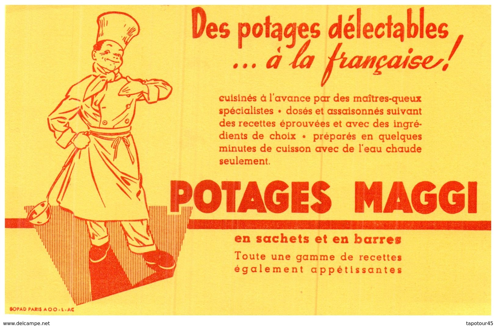 Po Ma/Buvard Potage Maggi (N= 5) - Potages & Sauces