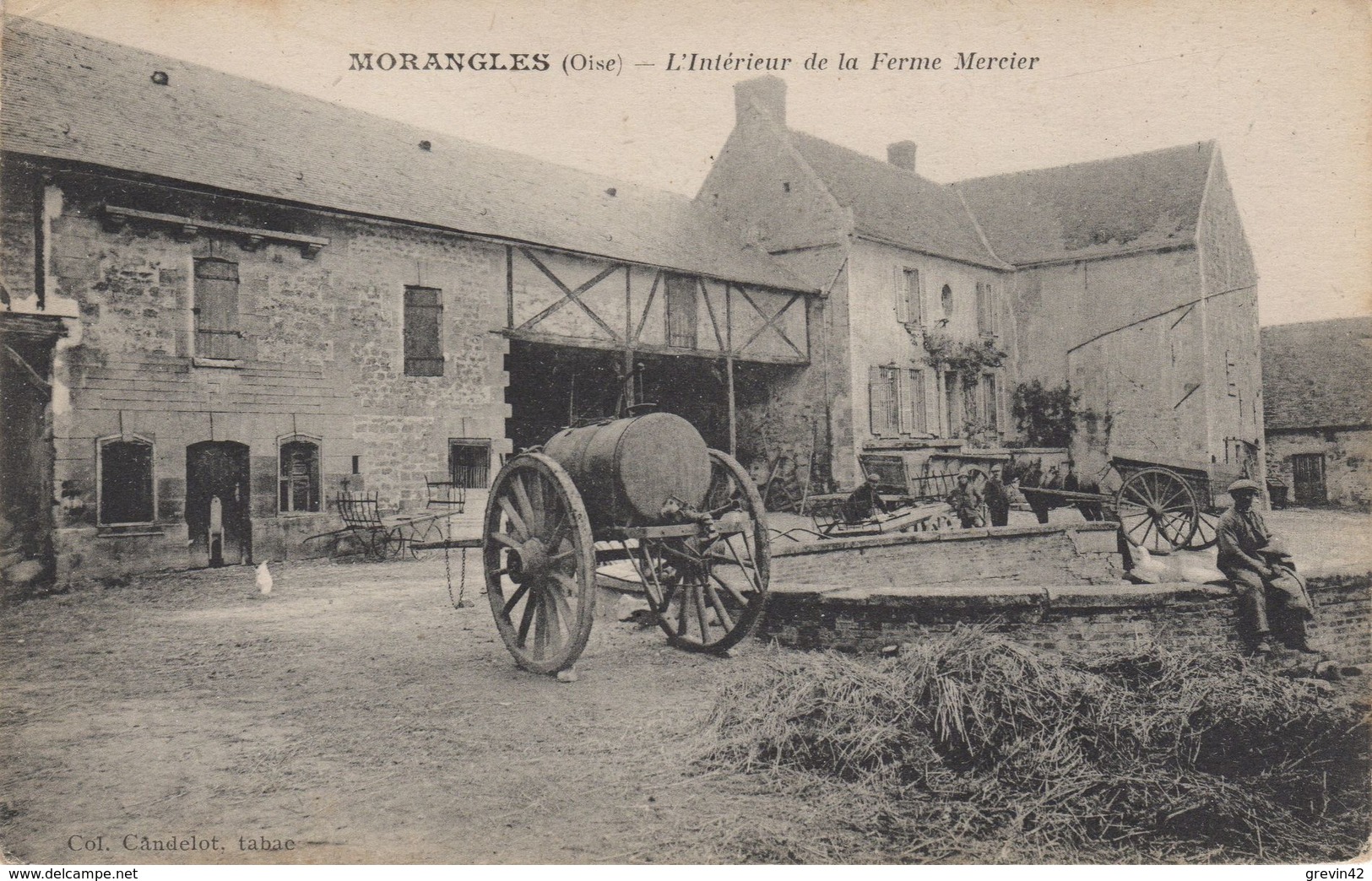 60 - MORANGLES - L'Intérieur De La Ferme Mercier - ETAT NEUF - Belle Animation (attelage De Cheval..) - Autres & Non Classés