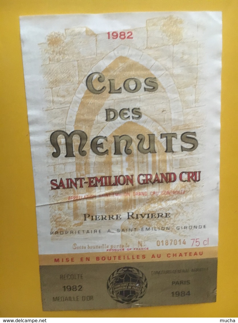 6873 - Clos Des Menuts 1982 Saint-Emilion - Bordeaux