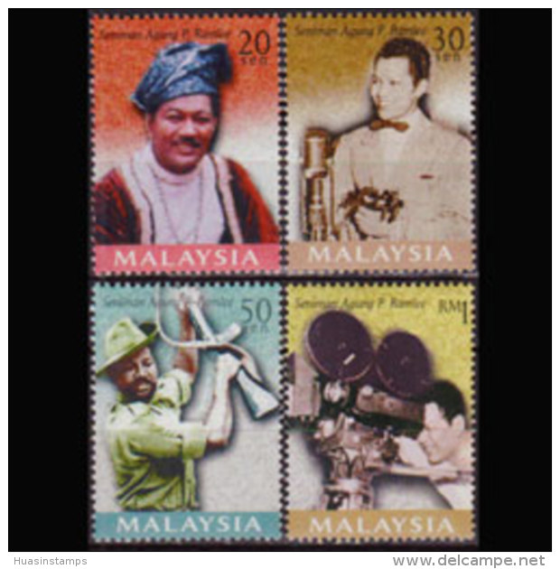 MALAYSIA 1999 - Scott# 702-5 Actor Ramlee Set Of 4 MNH - Malaysia (1964-...)