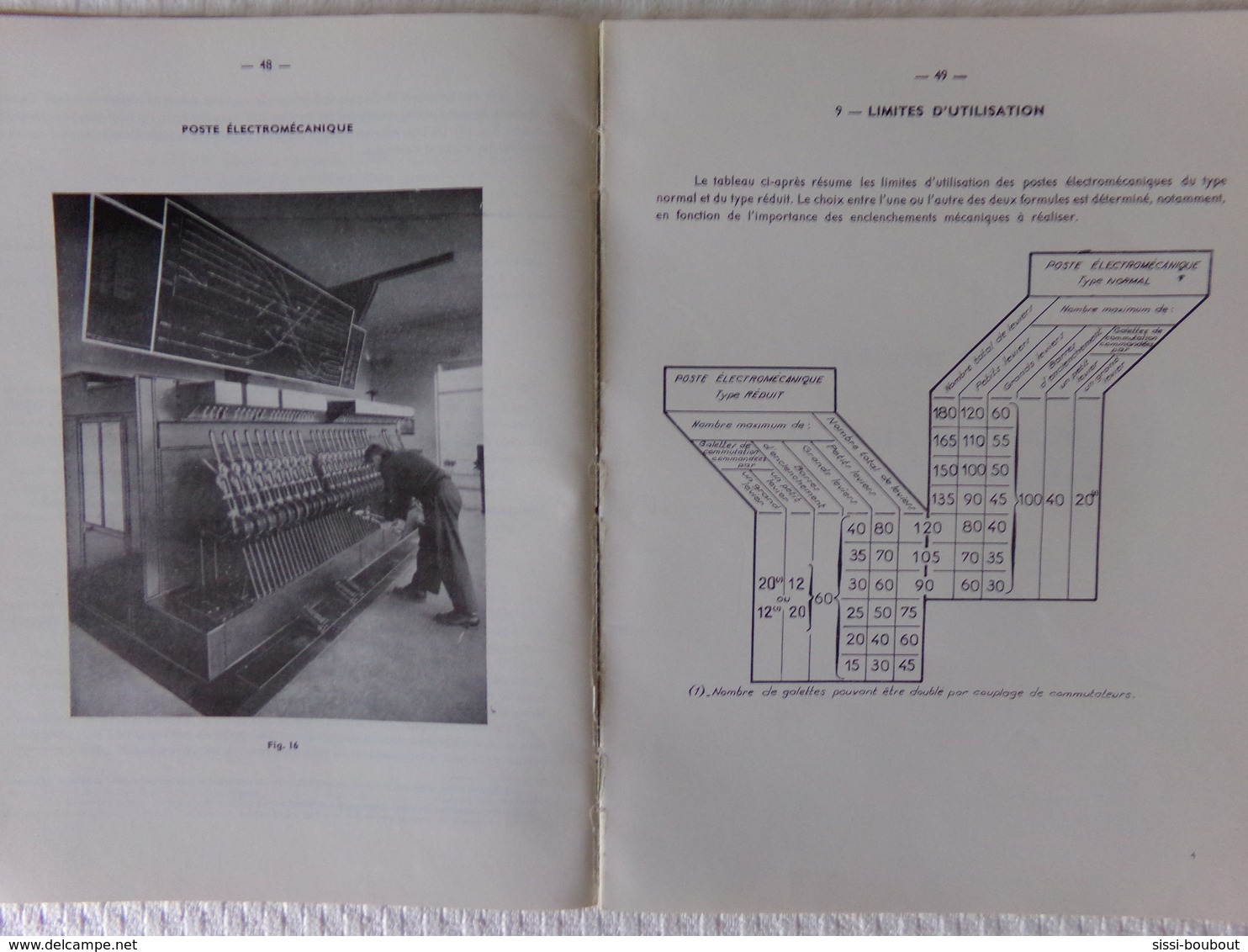 SNCF - LES POSTES UNIFIÉS DE LA S.N.C.F. par Mr DHEU de 1957 - SNCF