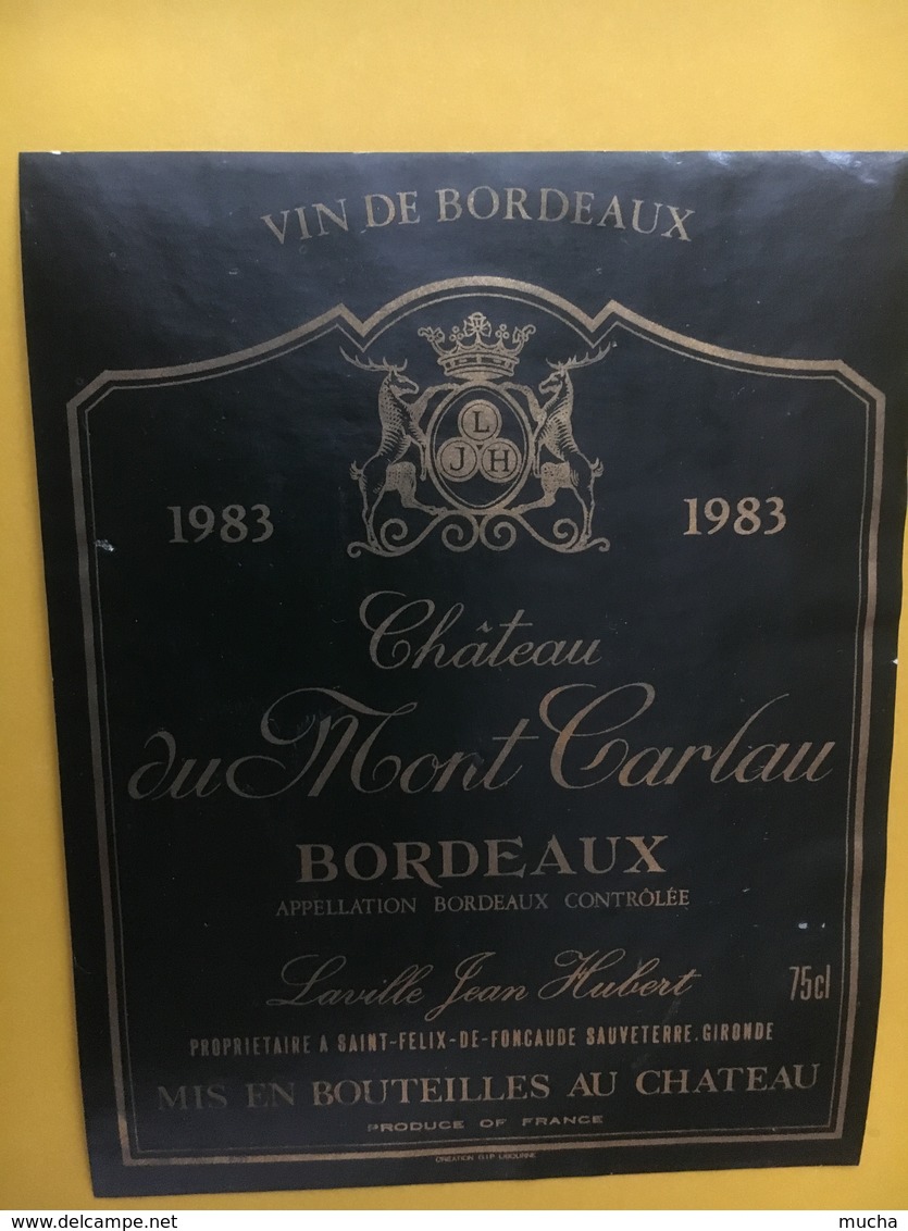 6885 - Château Au Mont Carlau 1983 - Bordeaux