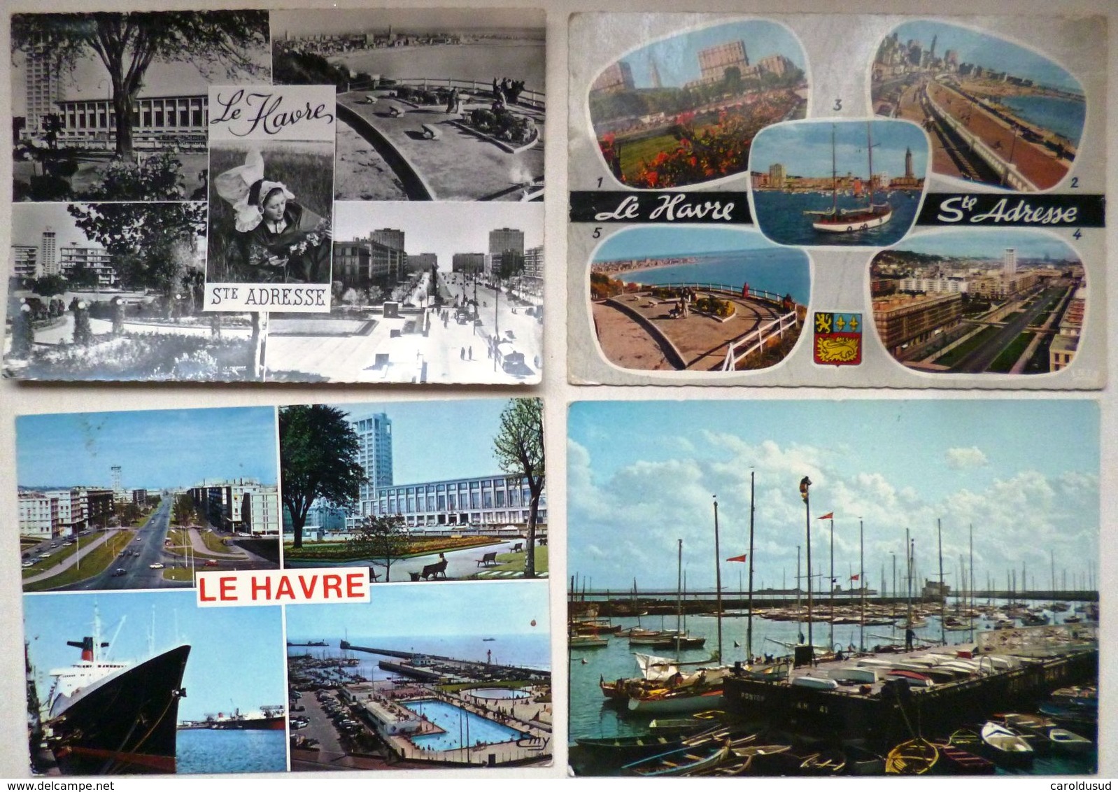 Cp Le Havre Lot 8x Multi Vues Adresse Hotel De Ville Avenue Bateau Le France Piscine Port Plaisance - Non Classés